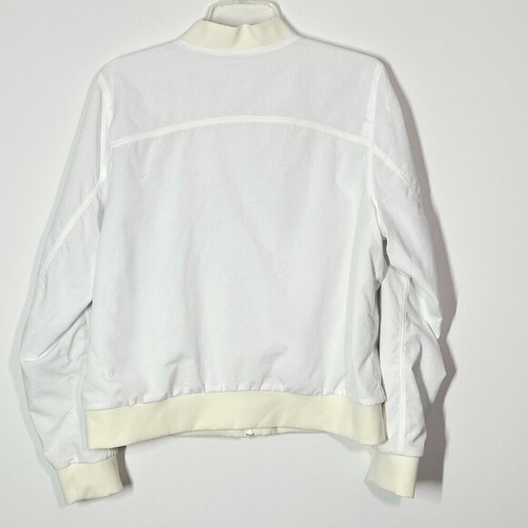 Lululemon Lightweight Reversible Casual Sporty Chic Bomber Jacket White 12 NWOT - Picture 6 of 12